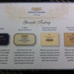 Domaine Carneros Winery - our wine tasting flight.